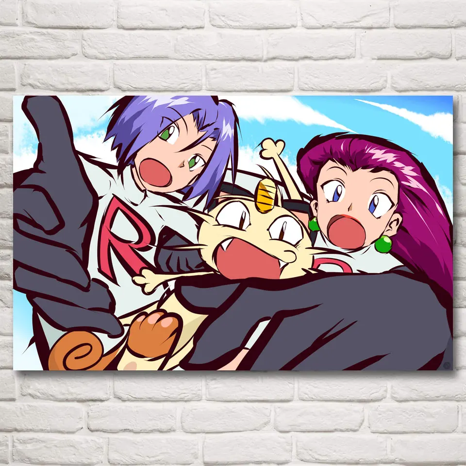 Pokemon All Monsters Anime Art Silk Fabric Poster