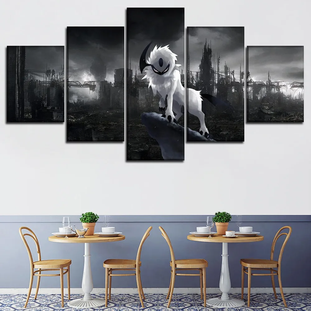 Pokemon Animation HD Print 5 Pieces Wall Art Poster