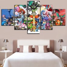 Pokemon Animation HD Print 5 Pieces Wall Art Poster Pokemon Animation HD Print 5 Pieces Wall Art Poster