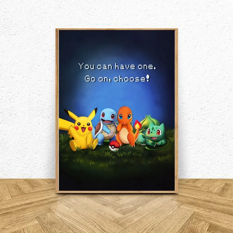 Pokemon Anime Home Decor Canvas HD Prints Wall Art Poster