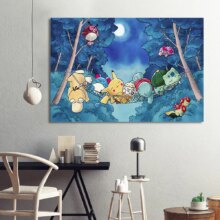 Pikachu Pokemon Anime Canvas Home Decoration Painting Wall Art Poster Pikachu Pokemon Anime Canvas Home Decoration Painting Wall Art Poster