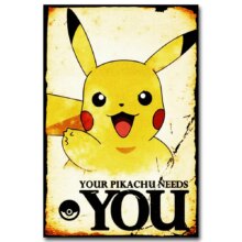 Pokemon Pikachu Anime Art Silk Fabric Print Wall Poster Pokemon Pikachu Anime Art Silk Fabric Print Wall Poster