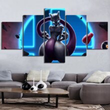 Mewtwo Pocket Monster Pokemon Printed Wall Art Poster For Living Room Mewtwo Pocket Monster Pokemon Printed Wall Art Poster For Living Room