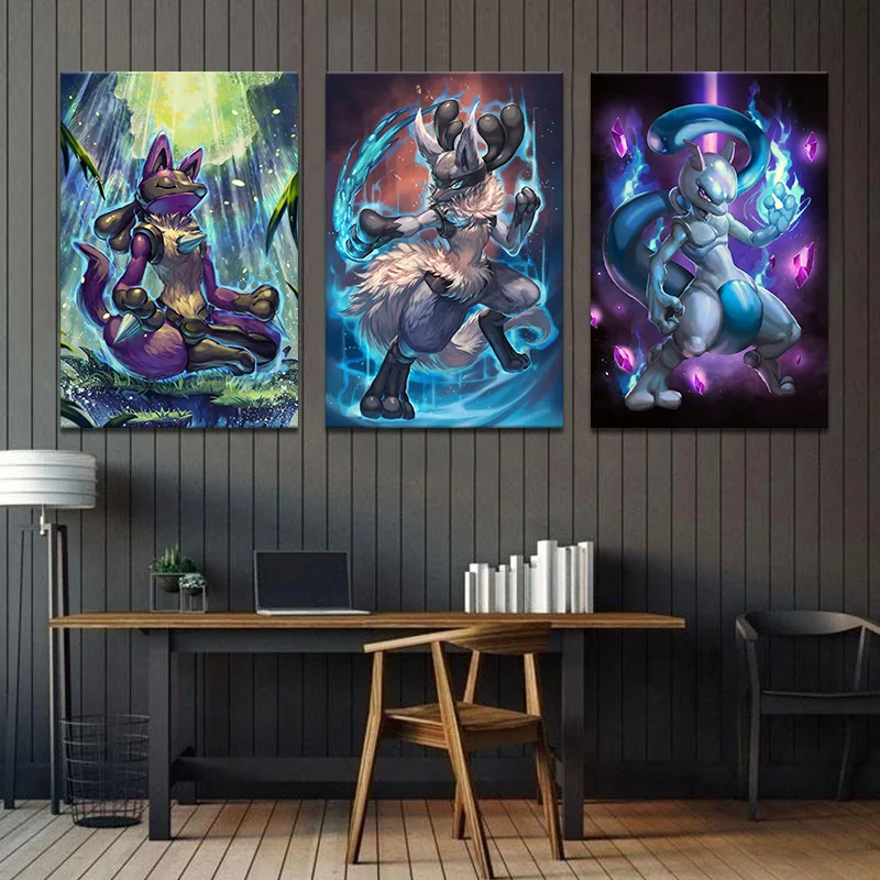 Pokemon Monster HD Prints Wall Art Posters For Living Room