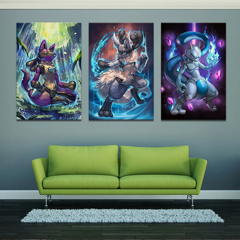 Pokemon Monster HD Prints Wall Art Posters For Living Room