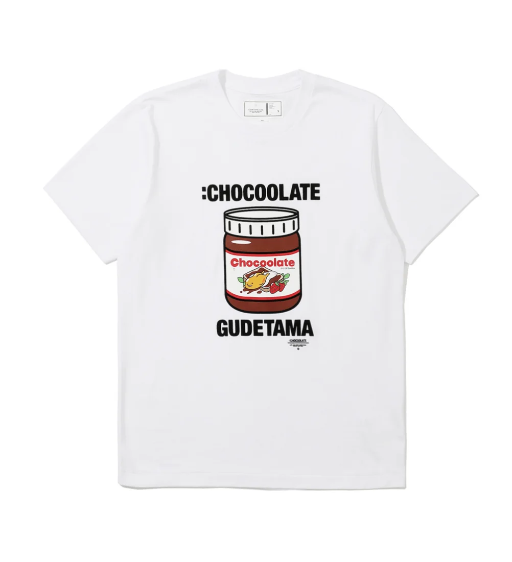 Gudetama Anime Chocolate Jar Graphic Print T-Shirt