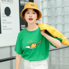 Gudetama Harajuku Anime Print O-Neck Kawaii T-Shirt Gudetama Harajuku Anime Print O-Neck Kawaii T-Shirt