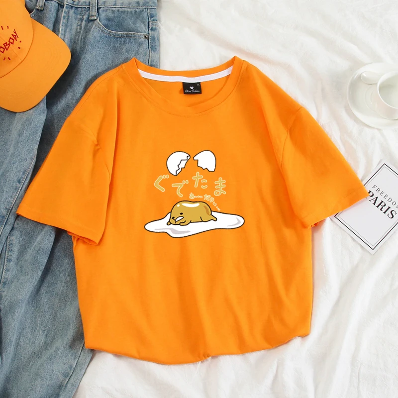 Gudetama Lazy Egg Yolk Anime Print T-Shirt Gudetama Lazy Egg Yolk Anime Print T-Shirt