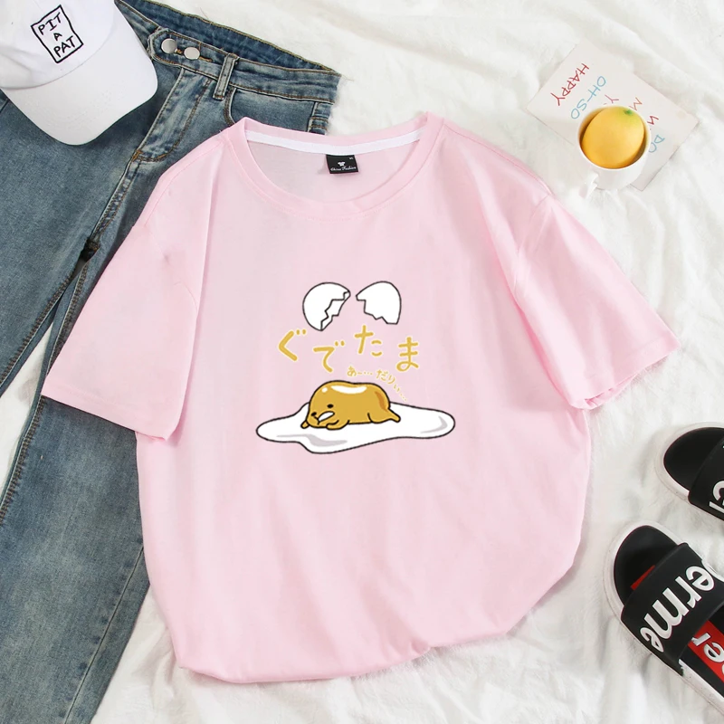 Gudetama Lazy Egg Yolk Anime Print T-Shirt Gudetama Lazy Egg Yolk Anime Print T-Shirt