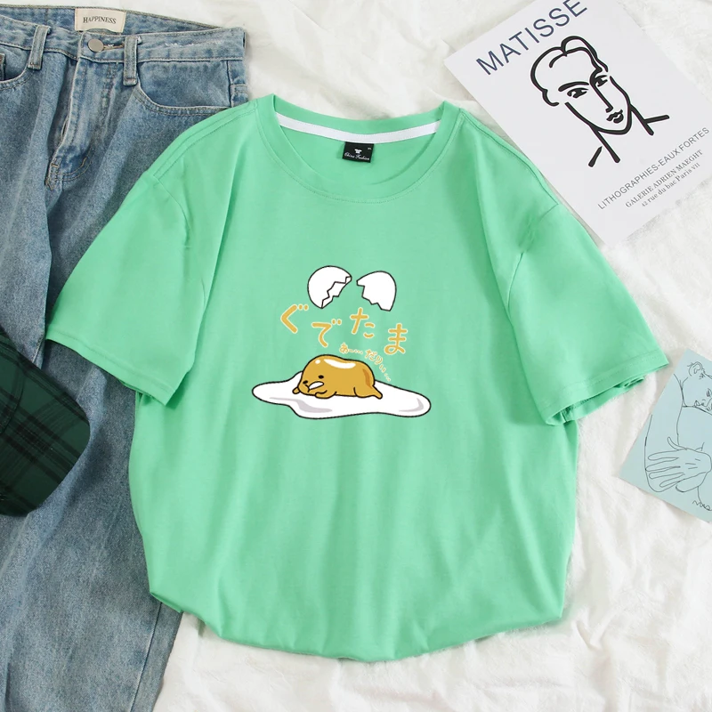 Gudetama Lazy Egg Yolk Anime Print T-Shirt Gudetama Lazy Egg Yolk Anime Print T-Shirt
