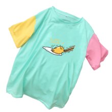 Kawaii Gudetama Cartoon Printed Short Sleeve Casual T-Shirt Kawaii Gudetama Cartoon Printed Short Sleeve Casual T-Shirt