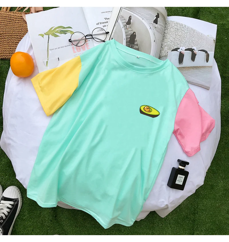 Gudetama Avocado Harajuku Cartoon Casual Kawaii T-Shirt