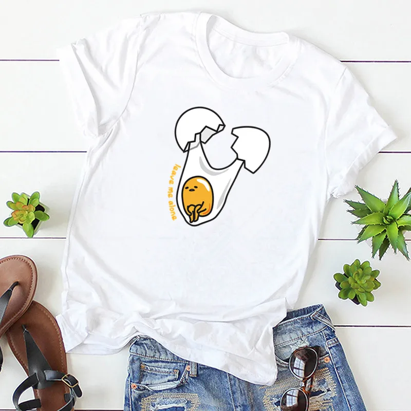 Gudetama Lazy Egg Yolk Harajuku Cartoon Print Kawaii T-Shirt