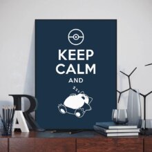 Pokemon Snorlax Anime Keep Calm Quote Prints On Canvas Wall Poster Pokemon Snorlax Anime Keep Calm Quote Prints On Canvas Wall Poster
