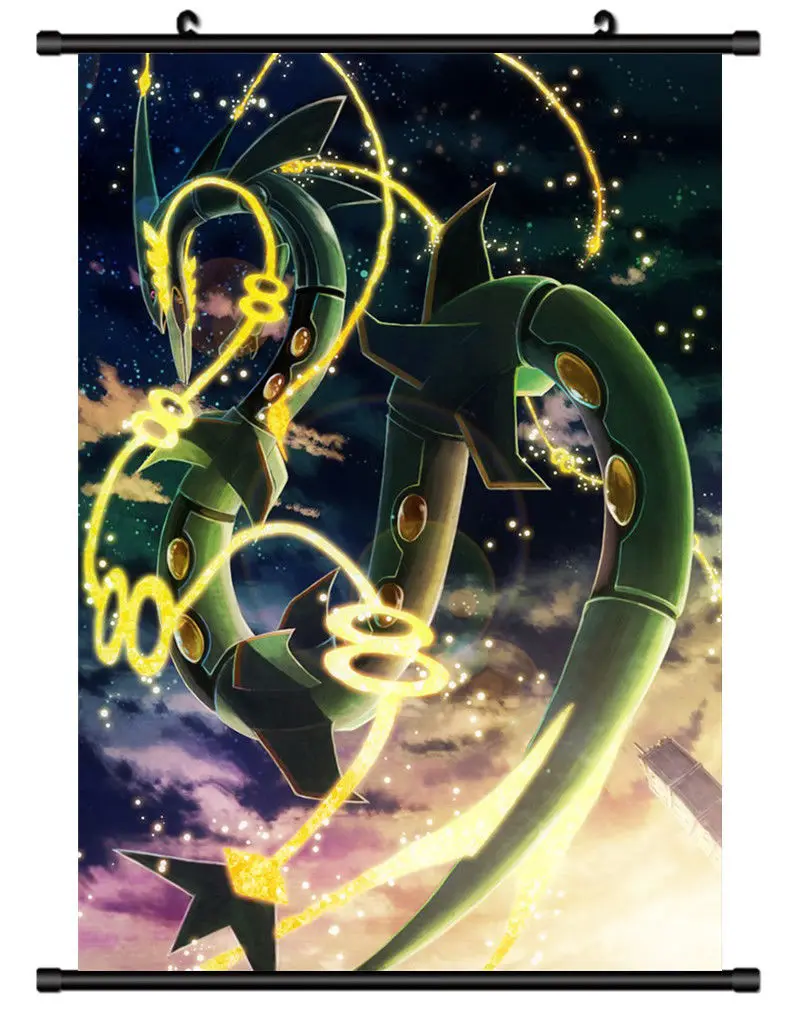 Pokemon Rayquaza Anime Printed Scroll Wall Poster