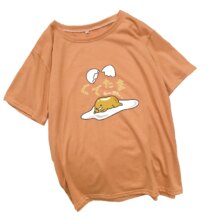 Gudetama Cartoon Print Casual Short Sleeve Kawaii T-Shirt Gudetama Cartoon Print Casual Short Sleeve Kawaii T-Shirt