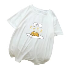 Gudetama Cartoon Print Casual Short Sleeve Kawaii T-Shirt Gudetama Cartoon Print Casual Short Sleeve Kawaii T-Shirt