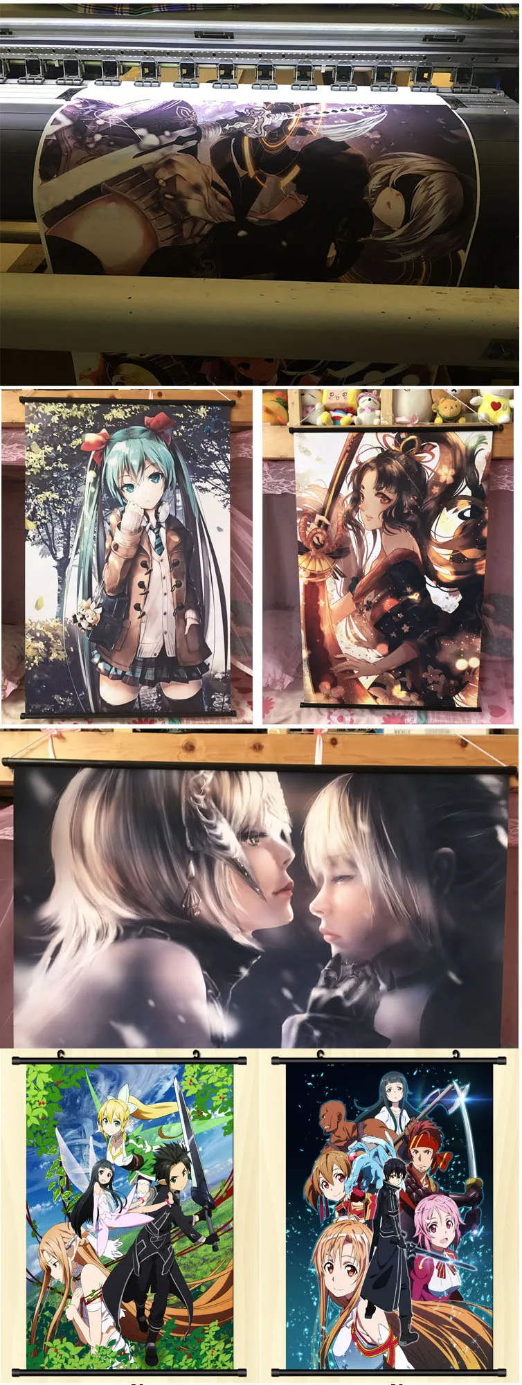 Pokemon Eeveelution Anime Scroll Wall Poster