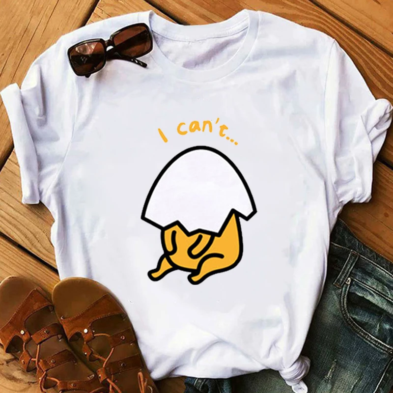 Gudetama Lazy Egg Cartoon T-Shirts For Female