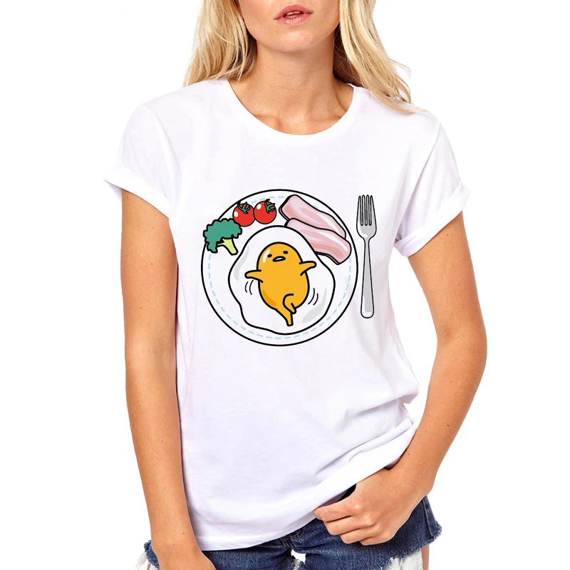 Gudetama Lazy Egg Cartoon T-Shirts For Female