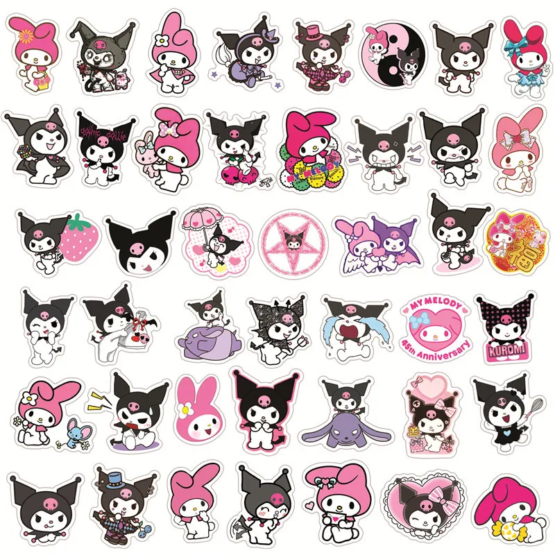 Kuromi Melody Keroppi Pekkle Gudetama Stationery Stickers