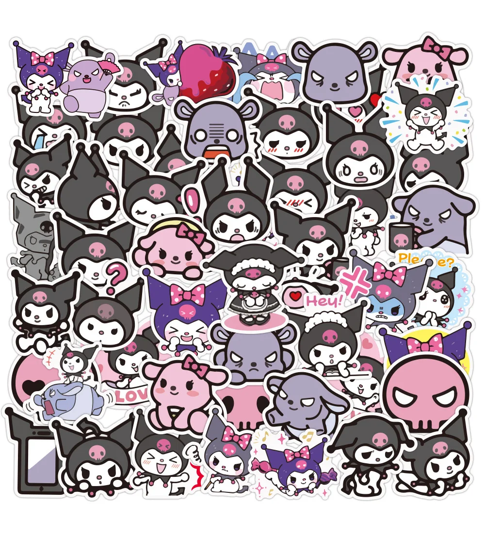 Kuromi Melody Keroppi Pekkle Gudetama Anime Stickers For Kids