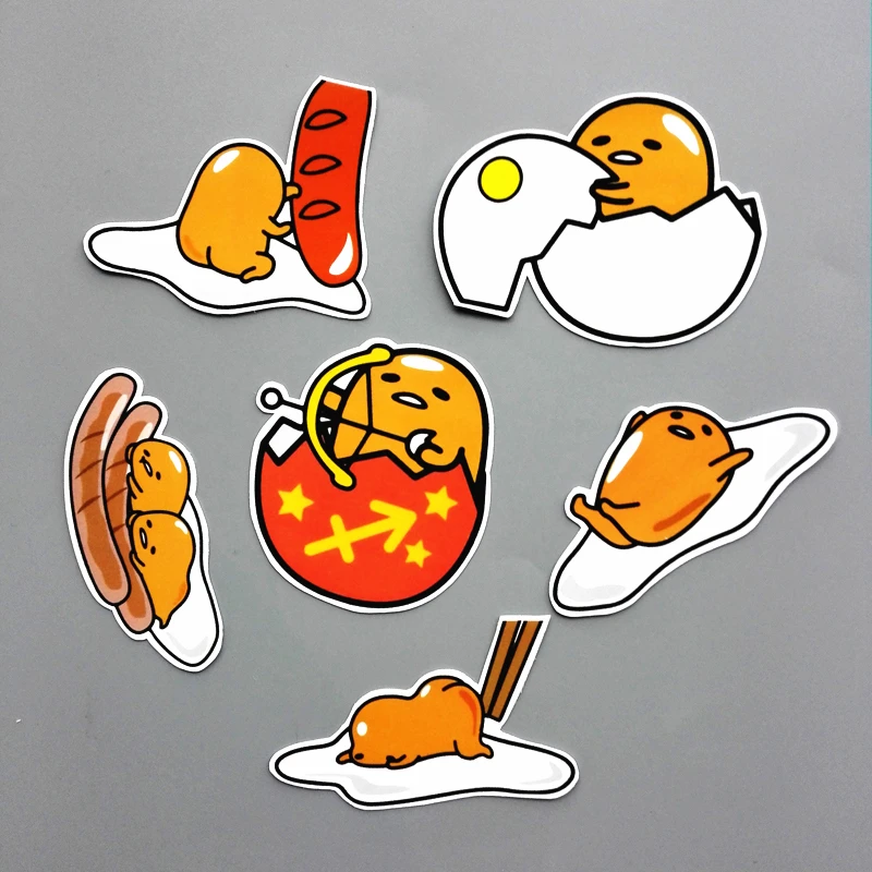 Gudetama Lazy Egg Cartoon Waterproof Sticker For Car Laptop Bicycle Gudetama Lazy Egg Cartoon Waterproof Sticker For Car Laptop Bicycle