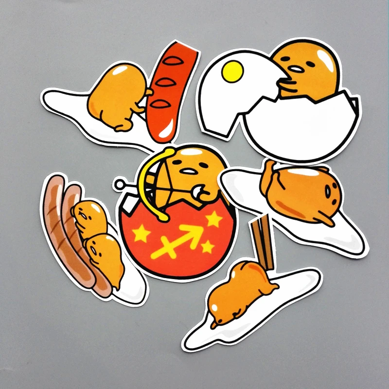 Gudetama Lazy Egg Cartoon Waterproof Sticker For Car Laptop Bicycle Gudetama Lazy Egg Cartoon Waterproof Sticker For Car Laptop Bicycle