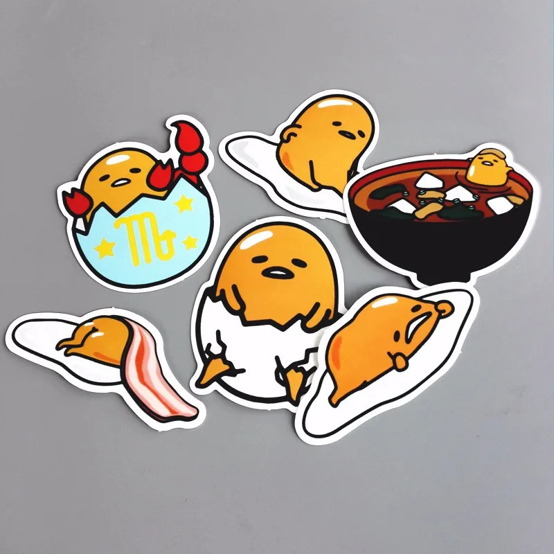 Gudetama Lazy Egg Cartoon Waterproof Sticker For Car Laptop Bicycle Gudetama Lazy Egg Cartoon Waterproof Sticker For Car Laptop Bicycle
