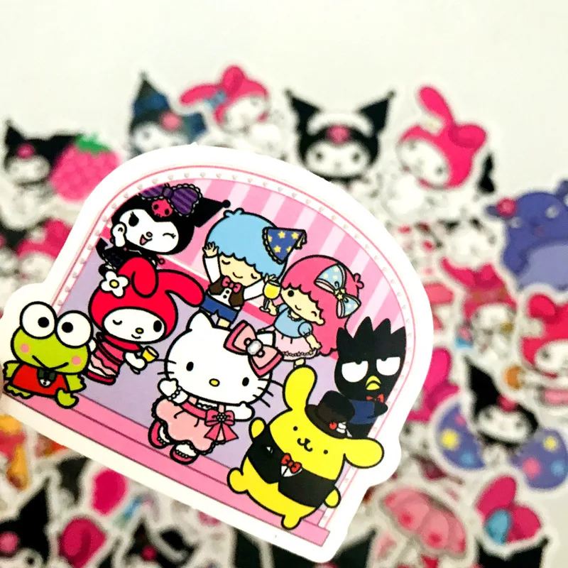 Kuromi Melody Keroppi Pekkle Gudetama Anime Stickers
