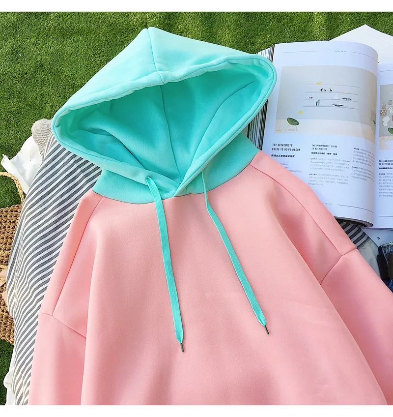 Kawaii Gudetama Harajuku Printed Long Sleeve Fleece Hoodies For Women Kawaii Gudetama Harajuku Printed Long Sleeve Fleece Hoodies For Women