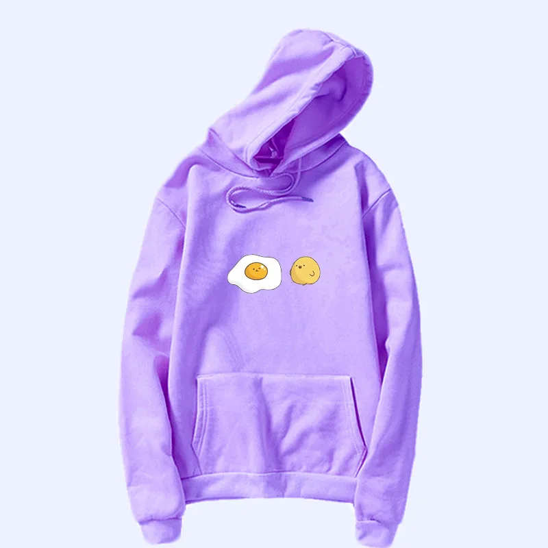 Gudetama Lazy Egg Printed Casual Long Sleeve Hoodie