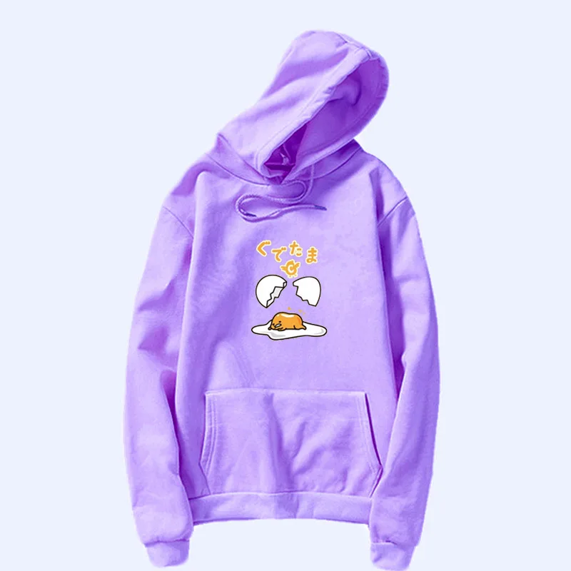 Gudetama Lazy Egg Printed Casual Long Sleeve Hoodie