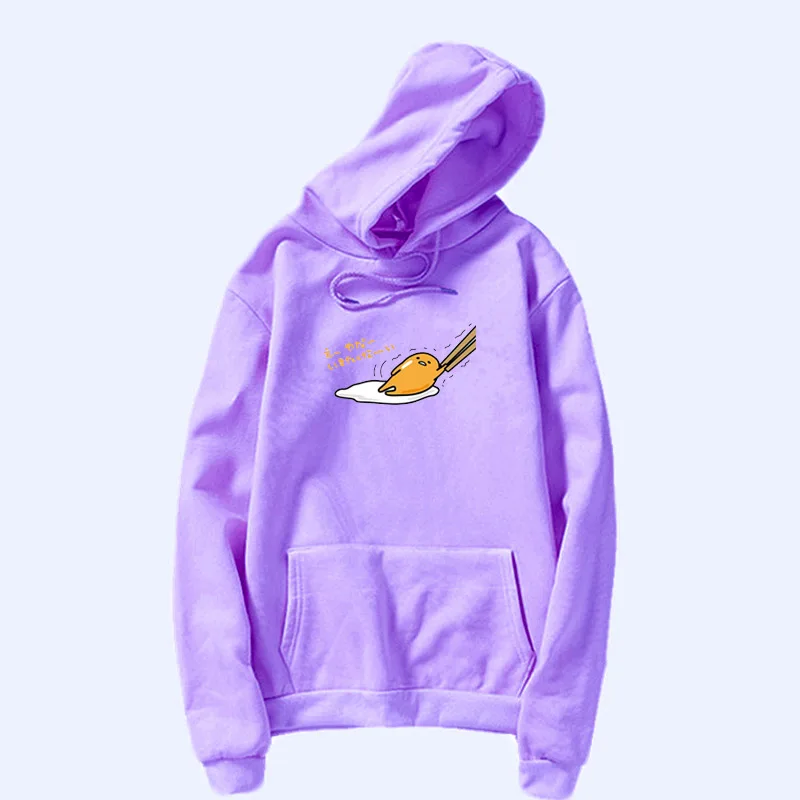 Gudetama Lazy Egg Printed Casual Long Sleeve Hoodie