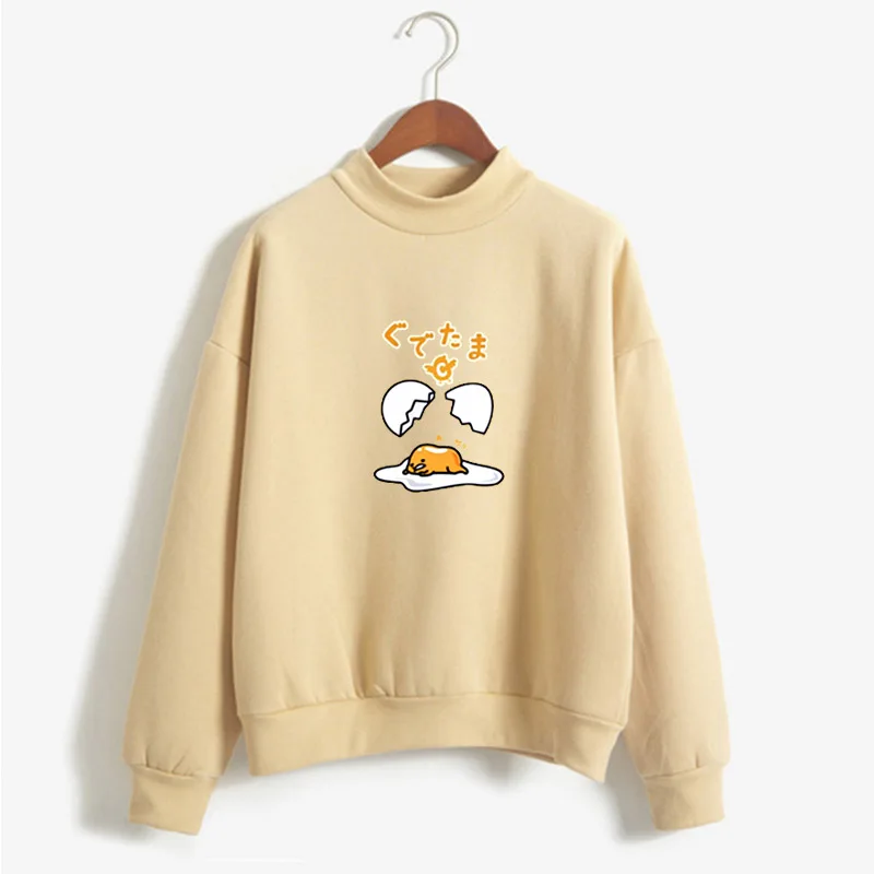 Kawaii Strawberry Gudetama Lazy Egg Fleece Pullover Kawaii Strawberry Gudetama Lazy Egg Fleece Pullover