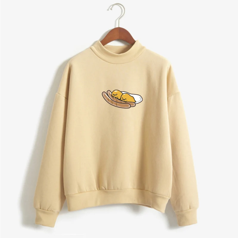 Kawaii Strawberry Gudetama Lazy Egg Fleece Pullover Kawaii Strawberry Gudetama Lazy Egg Fleece Pullover