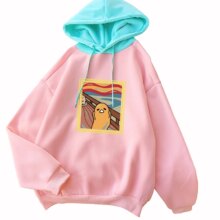 Gudetama Lazy Egg Yolk Van Gogh Oil Painting Fleece Hoodies For Women Gudetama Lazy Egg Yolk Van Gogh Oil Painting Fleece Hoodies For Women