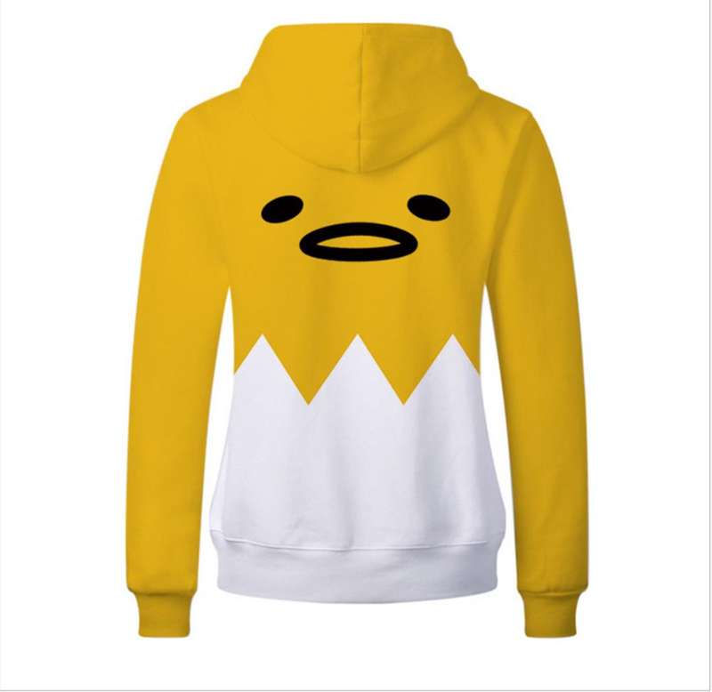 Anime Gudetama Logo Zipper Long-Sleeved Hoodie