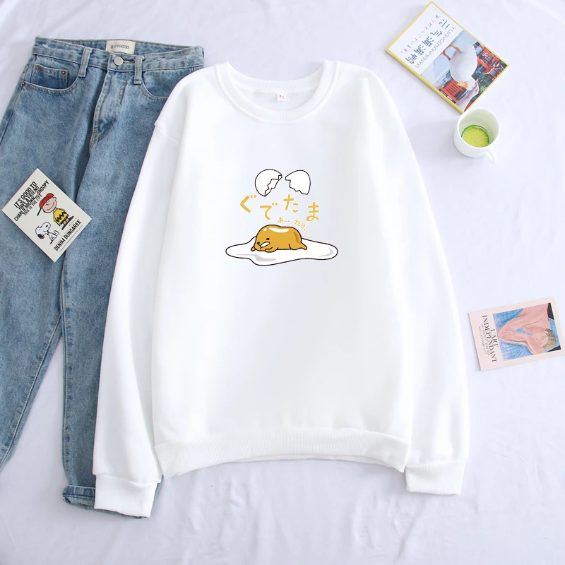 Anime Lazy Egg Gudetama Yolk Print Streetwear Anime Lazy Egg Gudetama Yolk Print Streetwear