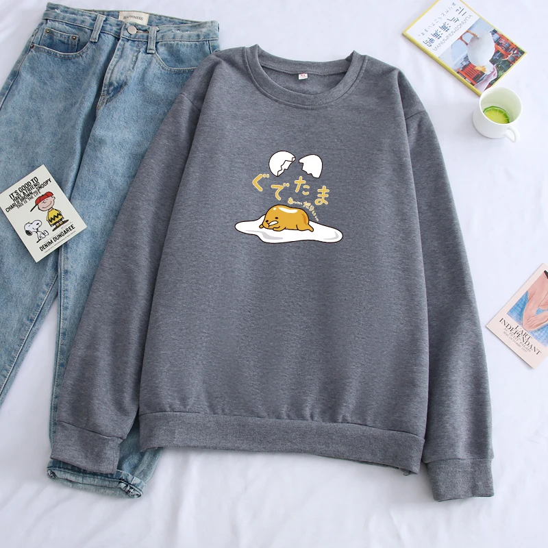 Anime Lazy Egg Gudetama Yolk Print Streetwear Anime Lazy Egg Gudetama Yolk Print Streetwear