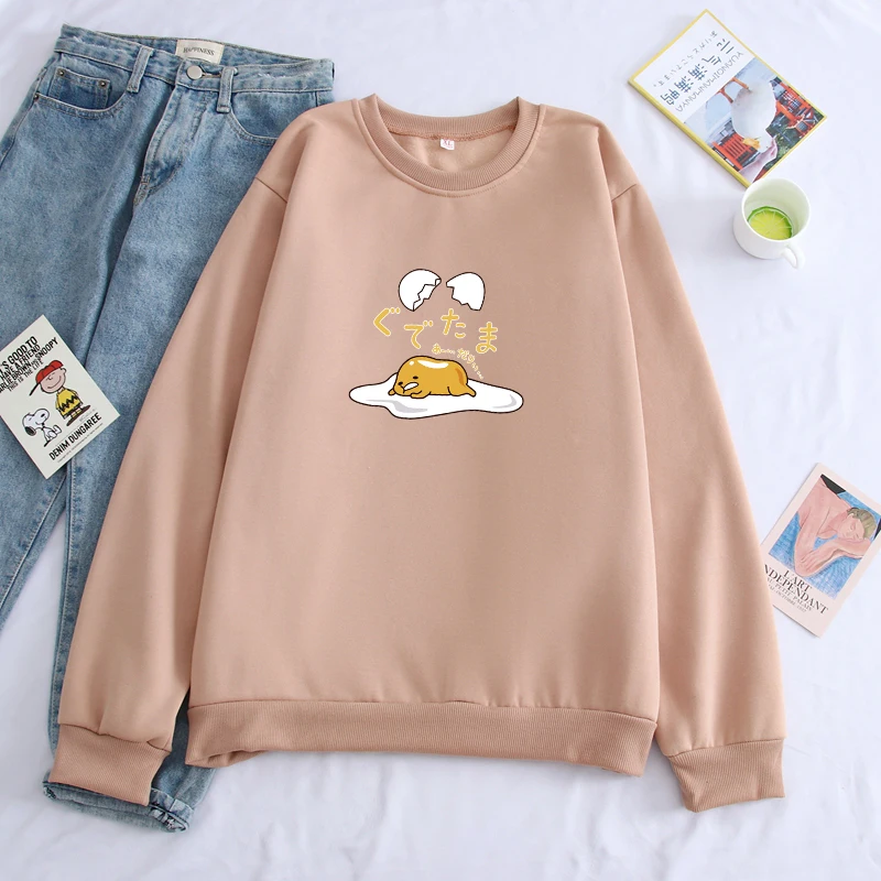 Anime Lazy Egg Gudetama Yolk Print Streetwear Anime Lazy Egg Gudetama Yolk Print Streetwear