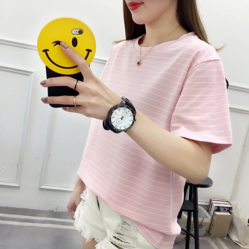 Kawaii Cartoon Gudetama Print Short Sleeve Casual T-Shirt