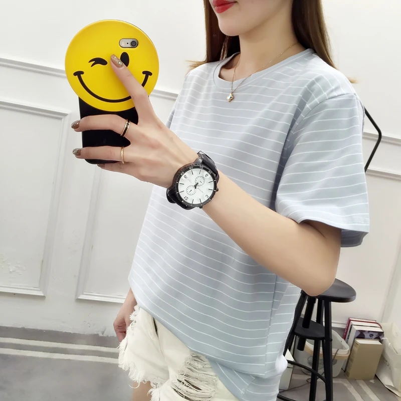 Kawaii Cartoon Gudetama Print Short Sleeve Casual T-Shirt