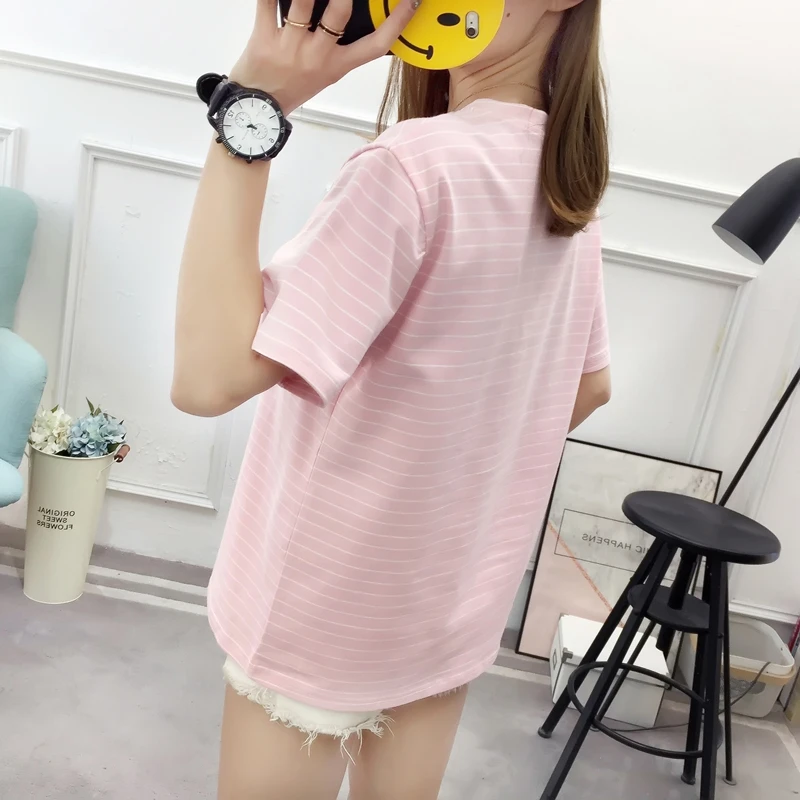 Kawaii Cartoon Gudetama Print Short Sleeve Casual T-Shirt