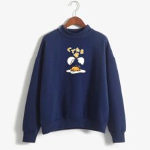 Kawaii Scrambled Eggs Gudetama Print Round Neck Long Sleeve Sweatshirt Kawaii Scrambled Eggs Gudetama Print Round Neck Long Sleeve Sweatshirt