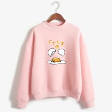Anime Lazy Egg Gudetama Print Sweatshirt Anime Lazy Egg Gudetama Print Sweatshirt