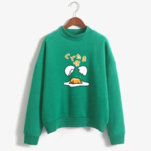 Anime Lazy Egg Gudetama Print Sweatshirt Anime Lazy Egg Gudetama Print Sweatshirt