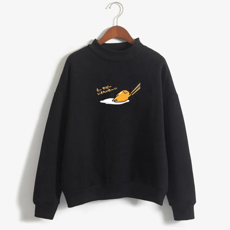 Kawaii Cartoon Gudetama Round Neck Fleece Pullover Kawaii Cartoon Gudetama Round Neck Fleece Pullover