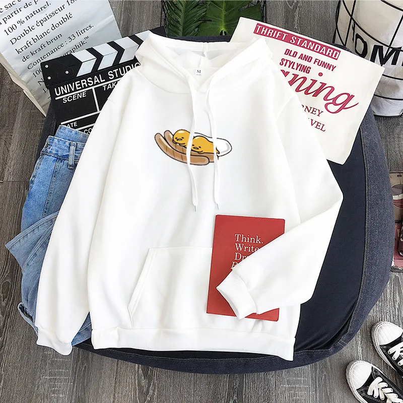 Kawaii Gudetama Lazy Egg Fleece Harajuku Hoodie
