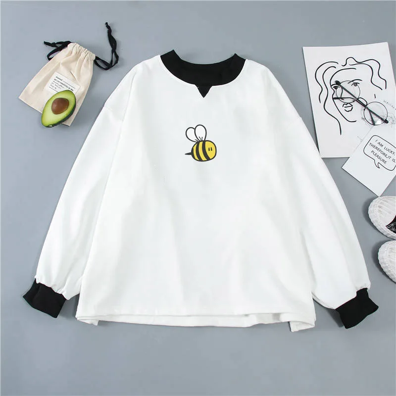 Gudetama Lazy Print Round Neck Long Sleeve Hoodie Gudetama Lazy Print Round Neck Long Sleeve Hoodie